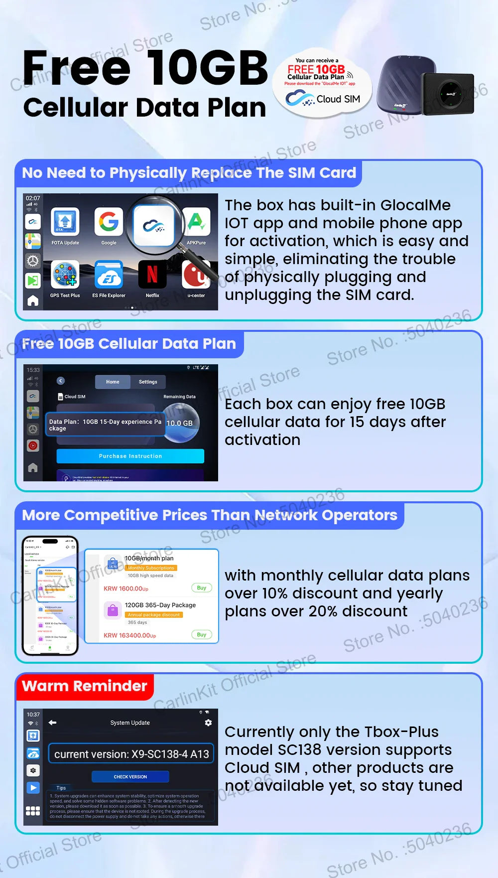 2025 CarlinKit CarPlay AI Box Android 13.0 SM6225 QCM6125 Android Auto Wireless CarPlay Adapter 2.4+5GGPS 64G 128G FOTA Upgrade