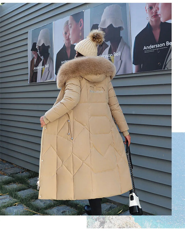 2024 New Autumn Winter Coat Women Thicken Warm Oversized Hoodies Casual Loose Korean Autumn Winter Fashion Cotton Parkas Coat