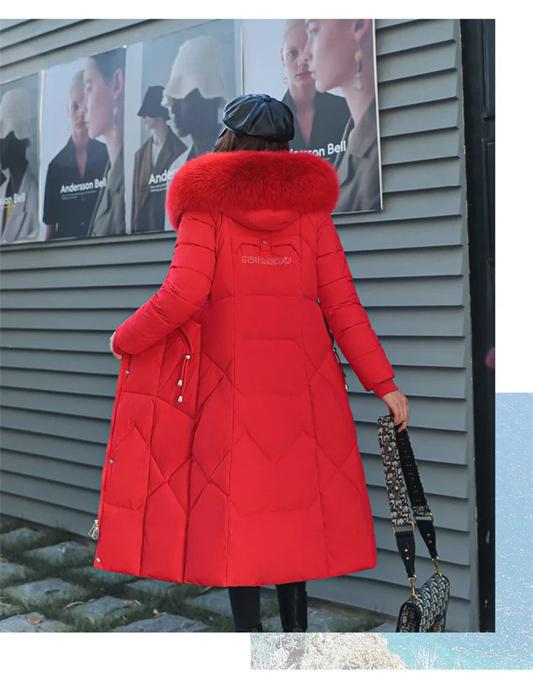 2024 New Autumn Winter Coat Women Thicken Warm Oversized Hoodies Casual Loose Korean Autumn Winter Fashion Cotton Parkas Coat