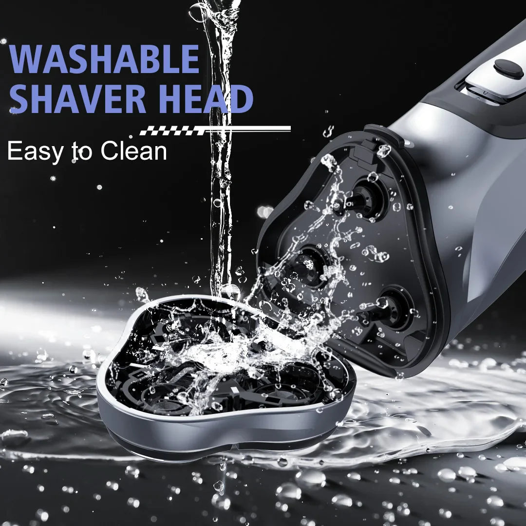 Sejoy Electric Rotary Shaver Razor for Men Type-C Rechargeable Shaving Beard Machine Intelligent Control Travel Lock 100% New
