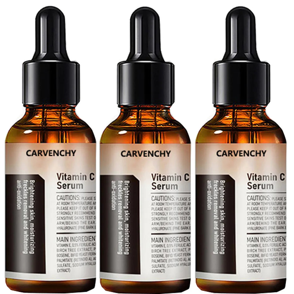 3pcs Vitamin C Wrinkle Remover Face Serum Lifting Firming Fade Fine Lines Anti-aging Essence Whitening Brighten Skin Care