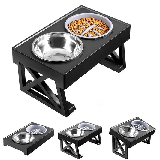 Adjustable Elevated Dog Bowl Stand