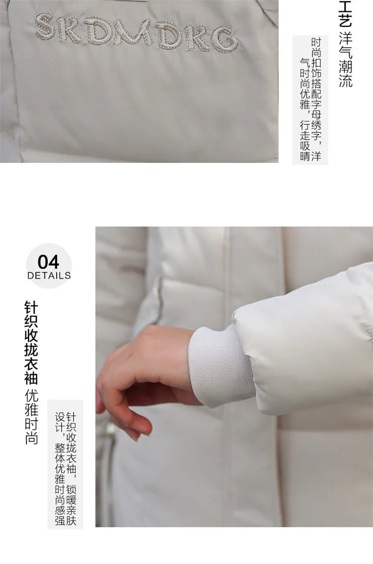 2024 New Autumn Winter Coat Women Thicken Warm Oversized Hoodies Casual Loose Korean Autumn Winter Fashion Cotton Parkas Coat