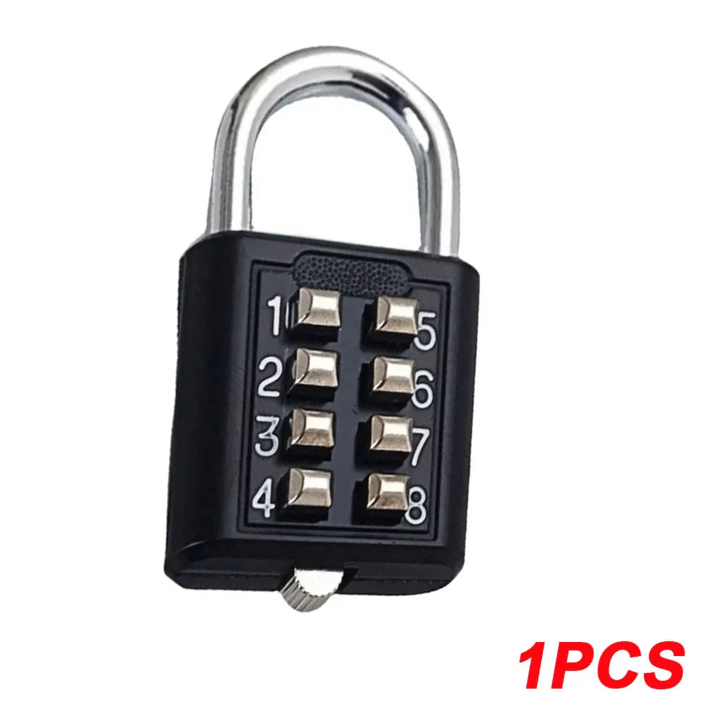 8 Digits Password Code Outdoor Waterproof Combination Padlock Zinc  Alloy Suitcase Travel Luggage Anti-thieft Keyed Smart Lock