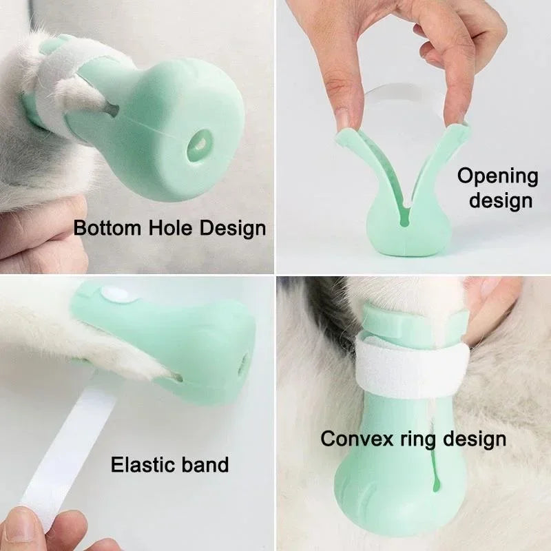 Adjustable Silicone Cat Foot Shoes
