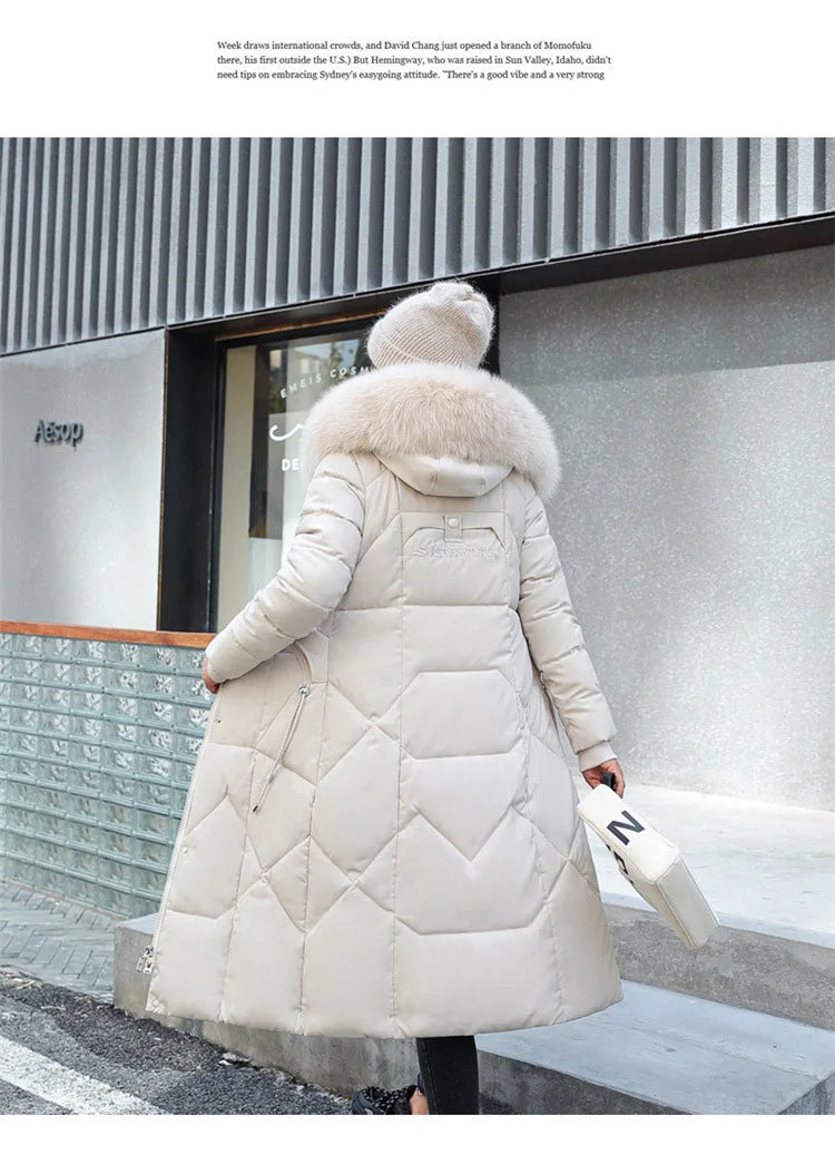 2024 New Autumn Winter Coat Women Thicken Warm Oversized Hoodies Casual Loose Korean Autumn Winter Fashion Cotton Parkas Coat