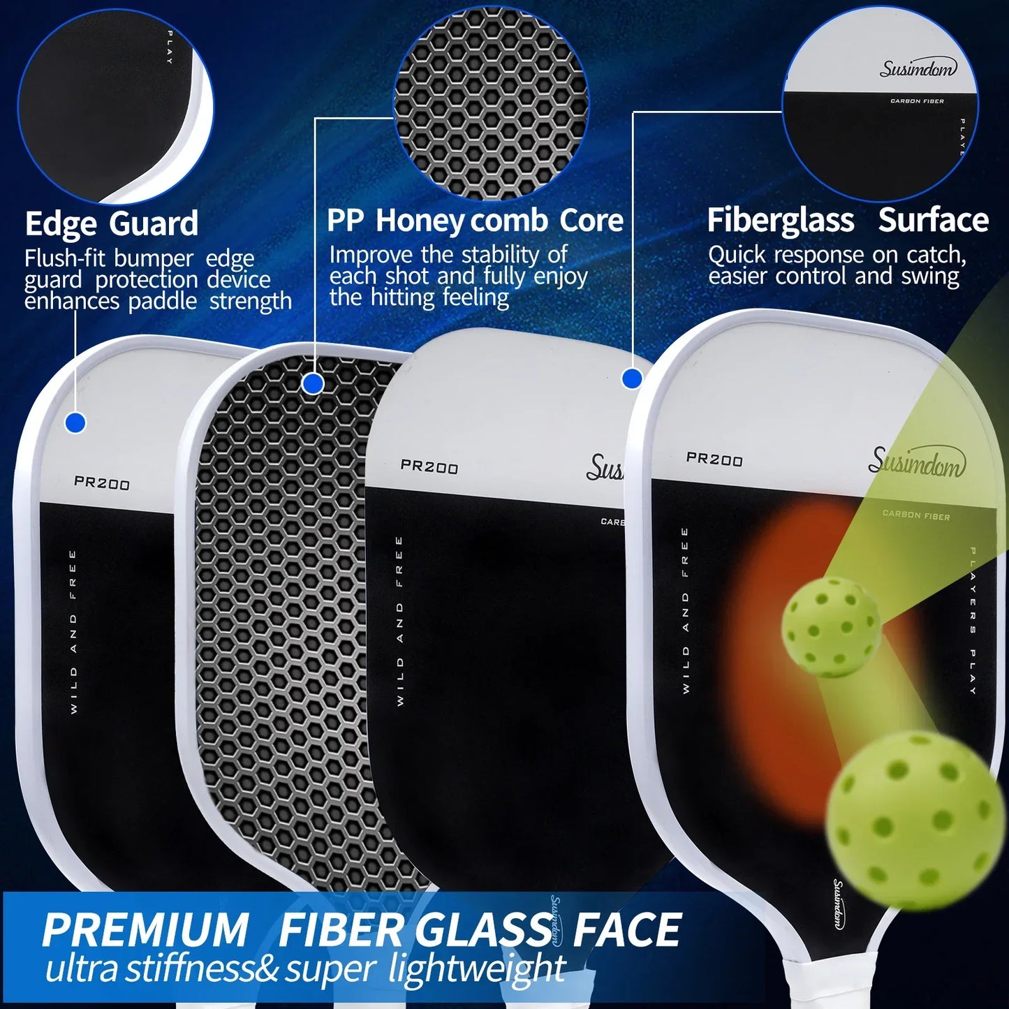 2025 Carbon Fiber Pickleball Paddle Set