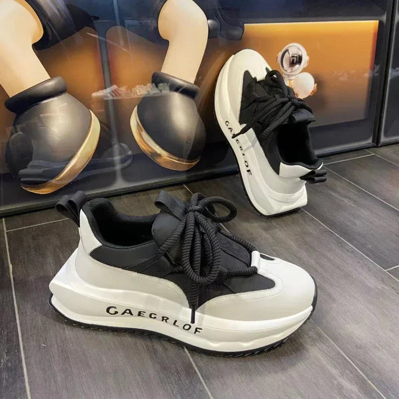 Men Thick Sole Elevated Shoes Season Comfortable Versatile Breathable Non Slip Sports Shoes Outdoor Travel Casual Shoes