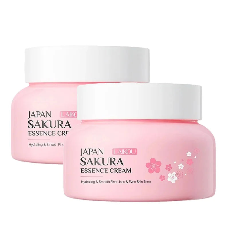 2pcs LAIKOU Japan Sakura Essence Face Cream Cherry Blossom Smoothing Facial Cream Moisturizing Hydration Korean Skin Care