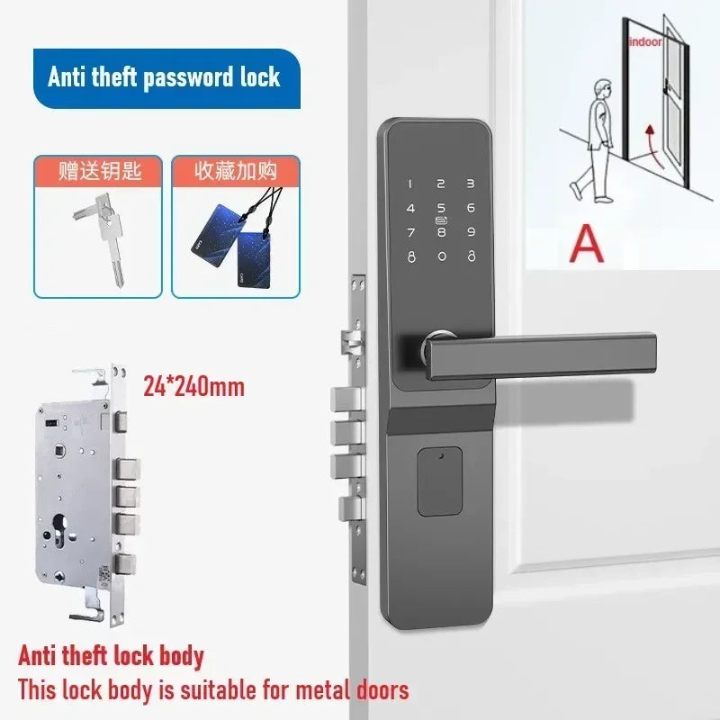 TTlock Hotel Lock Smart Door Lock Password Electronic Door Lock IC Card NFC APP Remote Unlock Homestay Apartment Password Locks