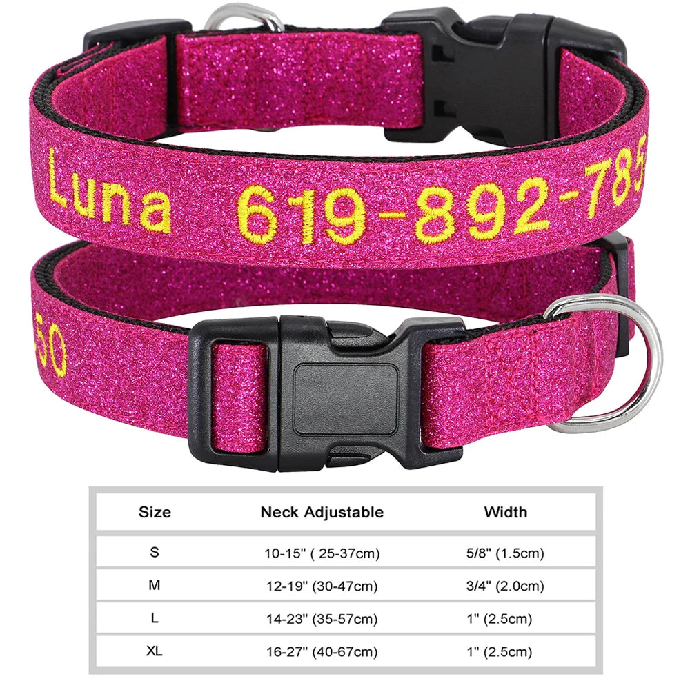 Adjustable Nylon Dog Collar with ID
