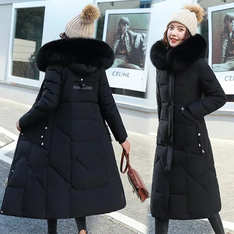2024 New Autumn Winter Coat Women Thicken Warm Oversized Hoodies Casual Loose Korean Autumn Winter Fashion Cotton Parkas Coat