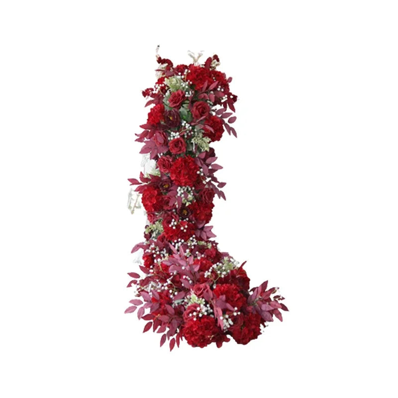2m Luxury Runner Flower Row Artificial Flowers for Table Centerpiece Wedding Decoration Mix Flowers Backdrop Wall Arches Decor