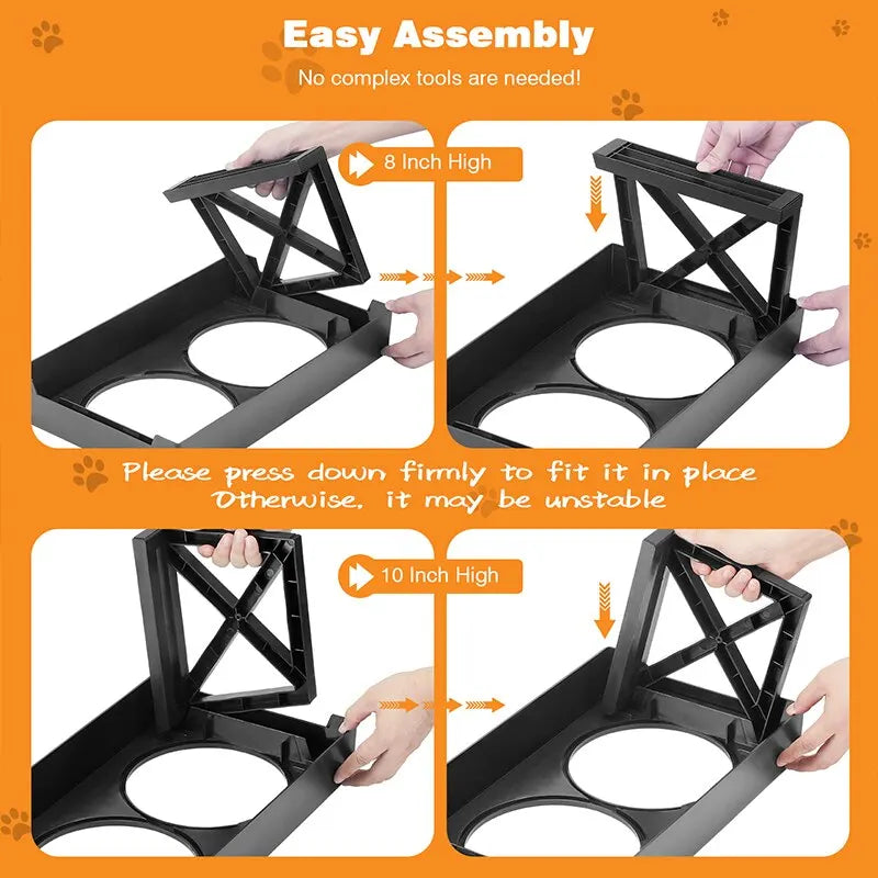 Adjustable Elevated Dog Bowl Stand