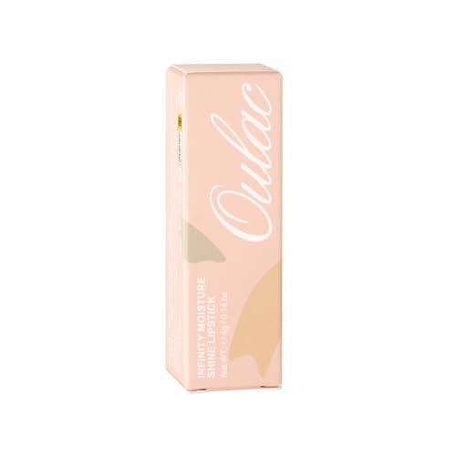 Oulac Pink Shimmer Lipstick for Women, Infinity High Shine Finish, Hydrating Lip Color Infused with Damask Rose Oil for All-Day Comfort, Gluten-Free Vegan Beauty, D02 Sparkle Sensation