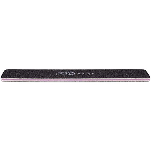 10PCS Jumbo Size PANA Professional Double Sided Nail Files - Black, 60/60 Grit - Emery Board Nail Buffering File Manicure Pedicure Nail Polisher Washable
