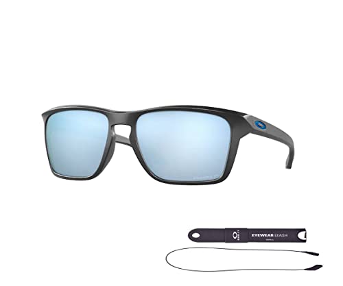 Oakley Sylas OO9448 944802 57MM Polished Rootbeer/Prizm Bronze Rectangular Sunglasses for Men + BUNDLE Accessory Leash + BUNDLE with Designer iWear Eyewear Kit
