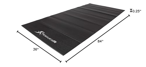 ProSource Treadmill & Exercise Equipment Mats, Folding (7’L x 3’W x ¼”T) High Density PVC Floor Protector