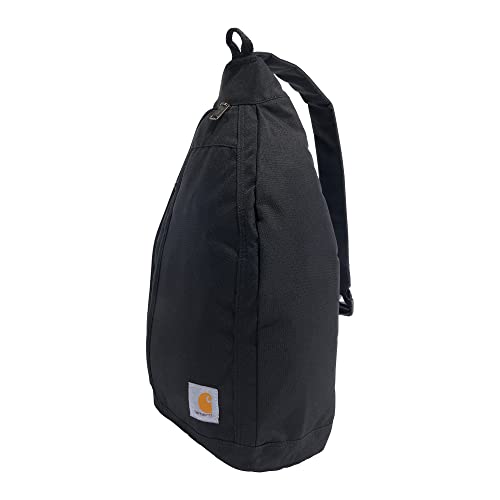 Carhartt Mono Sling Backpack, Unisex Crossbody Bag for Travel and Hiking, Black