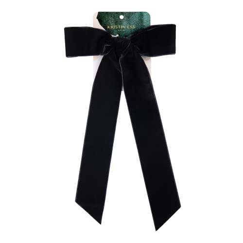 Kristin Ess The Bow Slide - Black, Hair Tie, 1 Count (Pack of 1), Unisex, All Ages