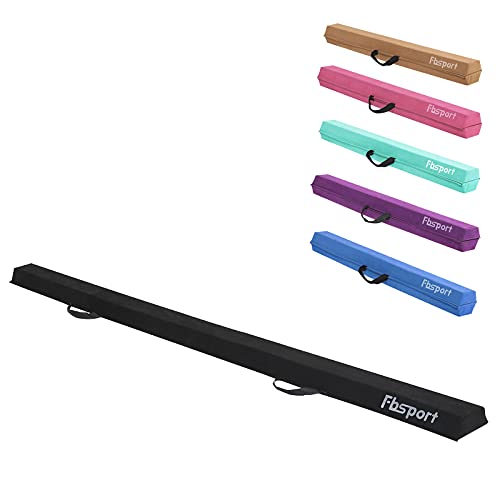 FBSPORT 8ft Balance Beam: Folding Floor Gymnastics Equipment for Kids Adults,Non Slip Rubber Base, Gymnastics Beam for Training, Practice, Physical Therapy and Professional Home Training