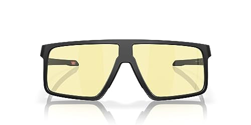 Oakley Men's OO9285 Helux Rectangular Sunglasses, Matte Black/Prizm Gaming, 61 mm