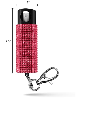 Guard Dog Security Bling it On Pepper Spray, Keychain with Safety Twist Top, Mini and Easy Carry, Lightweight and Fashionable, Maximum Police Strength OC Spray, 16 Feet Range, 0.5 fl oz