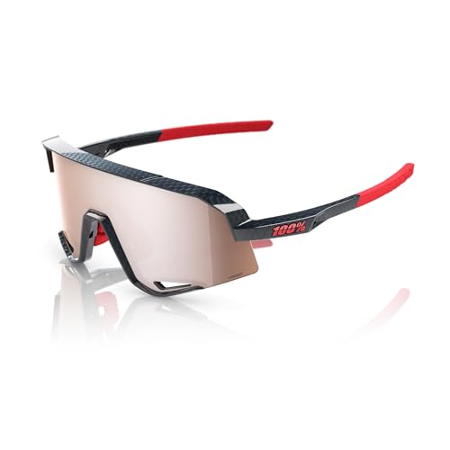 100% SLENDALE - Sunglasses for Outdoor Sports - Comfortable & Durable Sunglasses with Secure Fit - Lightweight & Shatterproof - Matte Black, HiPER Blue Multilayer Mirror