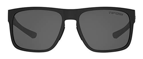 Tifosi Optics Swick Sunglasses (BlackOut/Sky Blue Polarized Lenses), unisex adult