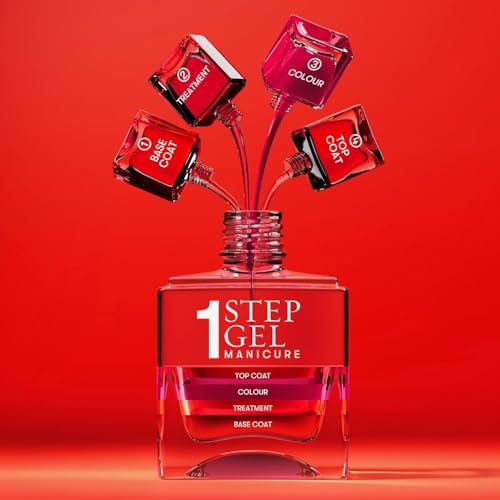 Nails Inc It's Topless Gel Nail Polish, 4-in-1 Base Coat, Treatment, Color & Top Coat, Long Lasting, Strong, Chip Free Nails, Glossy Salon Quality Manicure At Home, Vegan, Cruelty Free, Shade Kendall
