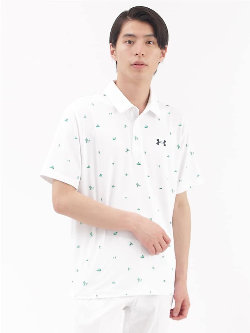 Under Armour Playoff 3.0 Printed Mens Golf Polo Midnight Navy White S