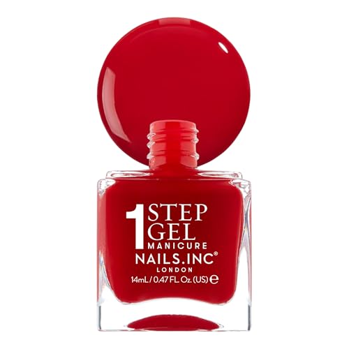 Nails Inc It's Topless Gel Nail Polish, 4-in-1 Base Coat, Treatment, Color & Top Coat, Long Lasting, Strong, Chip Free Nails, Glossy Salon Quality Manicure At Home, Vegan, Cruelty Free, Shade Kendall