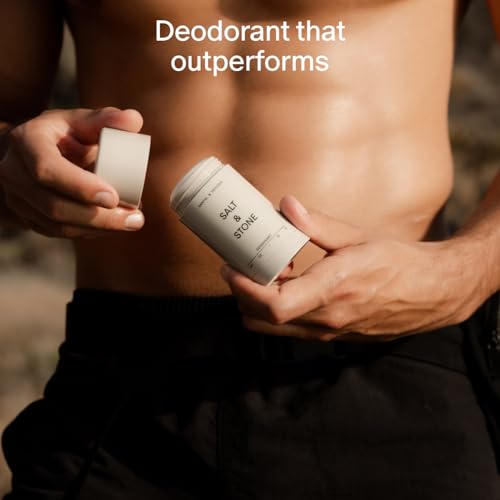 SALT & STONE Gel Deodorant for Women & Men | Bergamot & Hinoki | No Aluminum & No Baking Soda | Free From Parabens, Sulfates & Phthalates (2.6 oz)