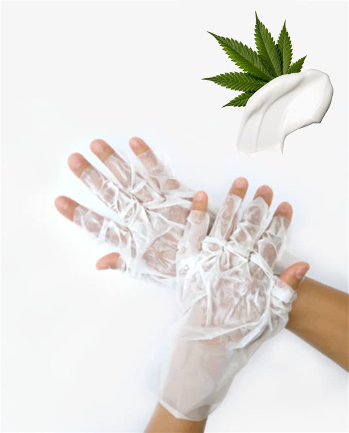VOESH Collagen Gloves, Vegan Hand Masks, Herb Seed Oil, 3 Pack, Moisturizing Hand Mask, Lotion Gloves, Hydrating Gloves, Hand Care, Spa Manicure Gloves, Dry Hand Treatment