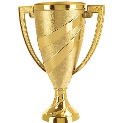 Crown Awards Gold Cup Trophies with Custom Engraving, 5.75" Personalized Gold Swirl Cup Achievement Trophy On Black Base 1 Pack Prime