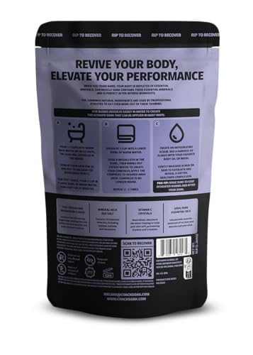 3 Pack Bundle: Coach Soak Recovery Bath Soak, Epsom Salt Bulk, Bath Salts Bulk, 3 Pack Bundle, Total of 9 Pounds (Eucalyptus, Lavender, Citrus)