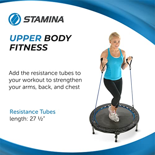 Stamina Intone Plus Trampoline with Resistance Bands - 38 inch Exercise Rebounder, Outdoor and Indoor Trampoline, Exercising Equipment at Home, Recreational Trampolines