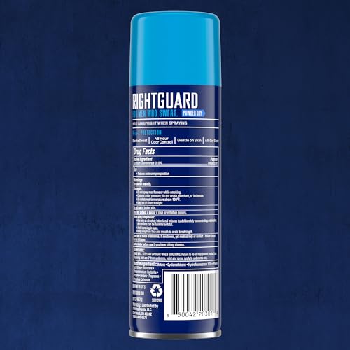 Right Guard Sport Antiperspirant & Deodorant Spray | 4-in-1 Protection Spray Deodorant For Men | Blocks Sweat | 48-Hour Odor Control | Powder Dry Scent, 6 oz. (3 count)