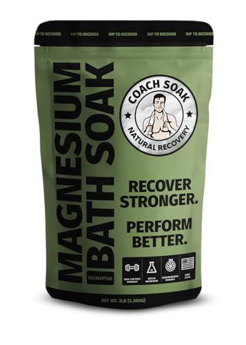 3 Pack Bundle: Coach Soak Recovery Bath Soak, Epsom Salt Bulk, Bath Salts Bulk, 3 Pack Bundle, Total of 9 Pounds (Eucalyptus, Lavender, Citrus)