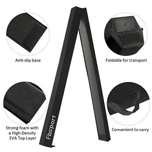 FBSPORT 8ft Balance Beam: Folding Floor Gymnastics Equipment for Kids Adults,Non Slip Rubber Base, Gymnastics Beam for Training, Practice, Physical Therapy and Professional Home Training