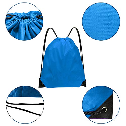 Grneric Drawstring Backpack Bulk 42 Pcs String Backpack Drawstring Bags Cinch Bag Sackpack for Men Women Gym (Red)
