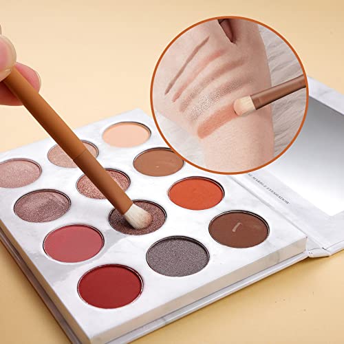 Makeup Brushes, EIGSHOW 5 Colors Essential Kabuki Makeup Brush Set with Ultra-soft Synthetic Fibers for Powder Blush Concealers Contouring Highlighting Makeup Brush Gift Set for Women(Warm Colors)