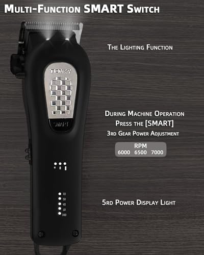 TCMKY Hair Clippers for Men Cordless&Corded Barber Clippers for Hair Cutting & Grooming Professional Hair Trimmer for Men Rechargeable Hair Trimmer Kit for Household(Black)