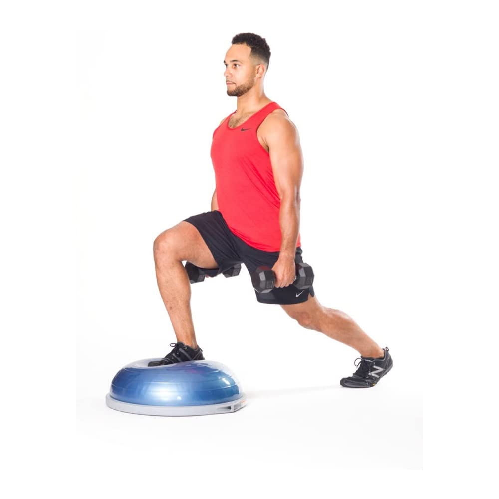 Bosu Pro Multi Functional Home Gym 26 Inch Full Body Balance Strength Trainer Ball Equipment with Guided Workouts and Pump, Pink