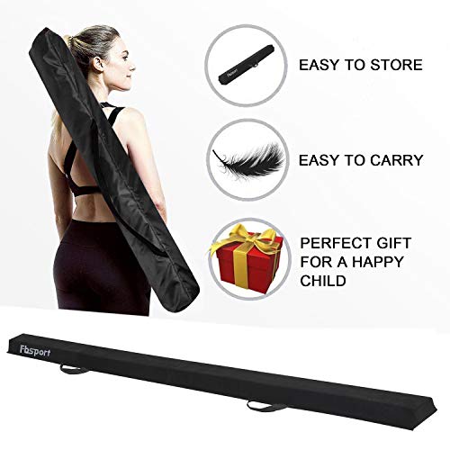 FBSPORT 8ft Balance Beam: Folding Floor Gymnastics Equipment for Kids Adults,Non Slip Rubber Base, Gymnastics Beam for Training, Practice, Physical Therapy and Professional Home Training