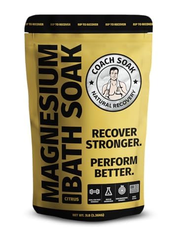 3 Pack Bundle: Coach Soak Recovery Bath Soak, Epsom Salt Bulk, Bath Salts Bulk, 3 Pack Bundle, Total of 9 Pounds (Eucalyptus, Lavender, Citrus)
