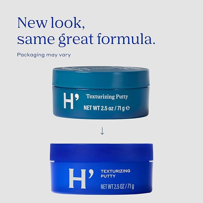 Harry Men's Hair Texturizing Putty, Medium Hold with Matte Finish, 2.5 oz (01 Count)