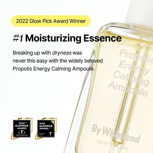 [By Wishtrend]Propolis Energy Calming Ampoule 30ml 1.02 Fl Oz - Prevent Blemishes, Hydration, Hyperpigmentation, for Sensitive, Troubled Skin, Light Propolis ampoule