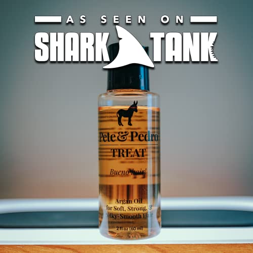 Pete & Pedro TREAT - Argan Oil Moisturizing Hair Treatment | Keeps Hair Soft, Strong, Frizz-Free, Silky, & Shiny | Helps Dry & Damaged Skin, Nails, & Cuticles | As Seen on Shark Tank, 2 oz.