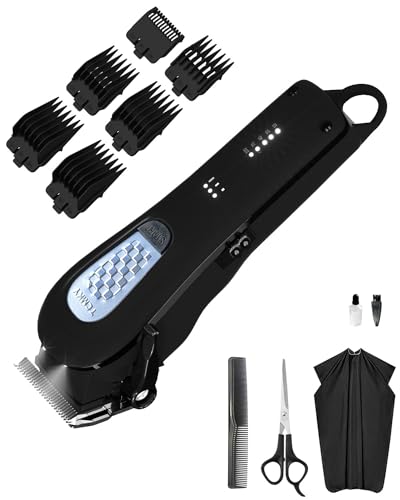 TCMKY Hair Clippers for Men Cordless&Corded Barber Clippers for Hair Cutting & Grooming Professional Hair Trimmer for Men Rechargeable Hair Trimmer Kit for Household(Black)